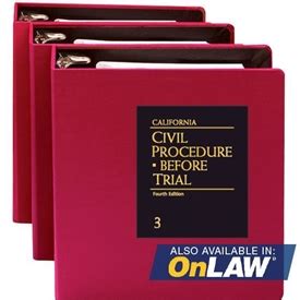 Written by a litigator and a judge with decades of combined experience, this handy guide provides commentary, case law and practice notes that offer invaluable insight into the increasingly complex process. . Civil procedure before trial 2020 3 vol set